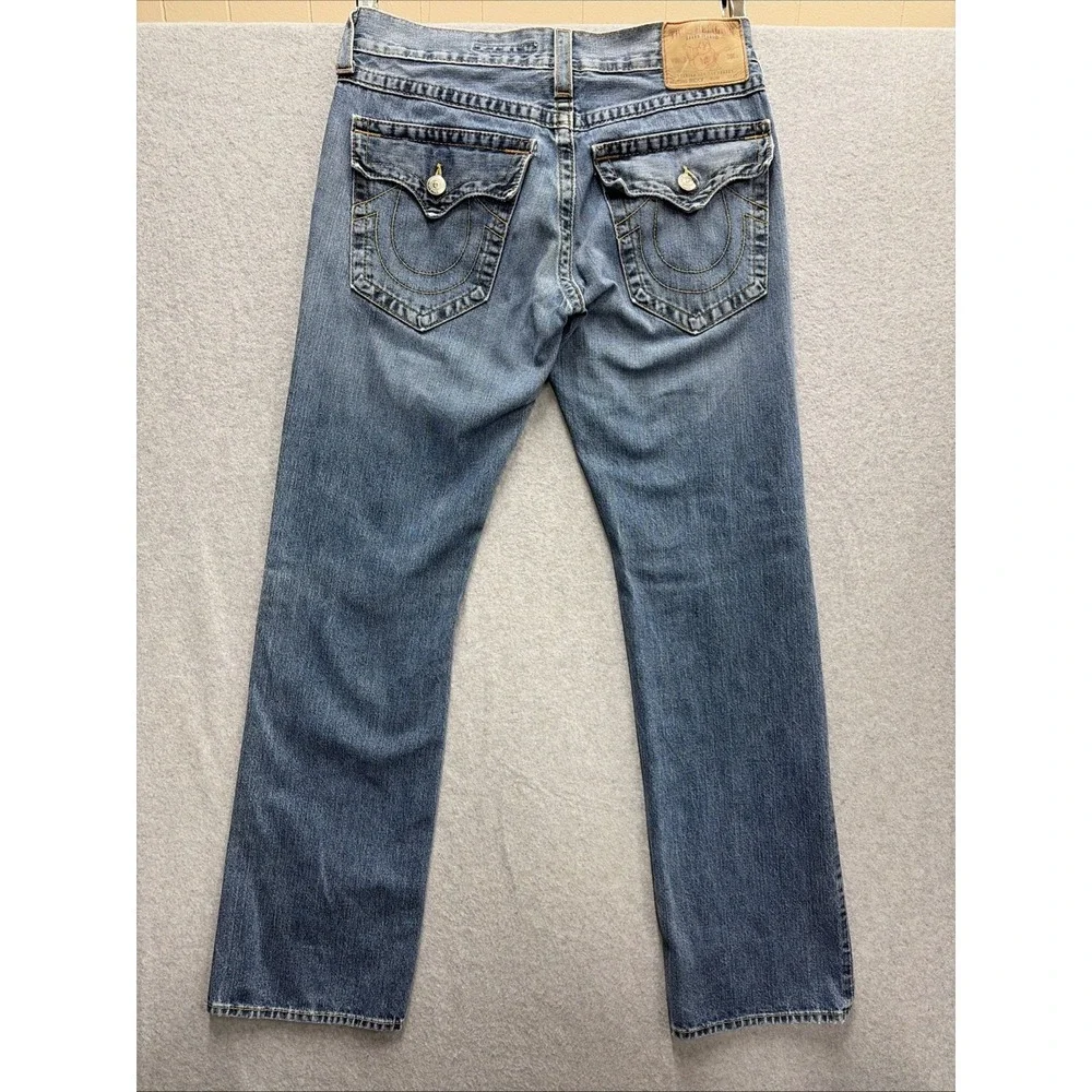 True Religion Ricky 31 Straight Leg Vintage Jeans Men's Size 34x32L Made In USA
